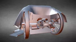 German 77-MM Field Gun Prop (High Poly)