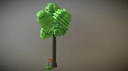 LOW POLY TREE&FLOWER
