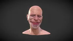 Old Man Face Study Sculpt