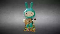 總太地產之吉他兔公仔/Zongtai’s Guitar rabbit Action Figure