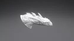 CABEZA DE DRAGON ESCULPIDA EN BLENDER