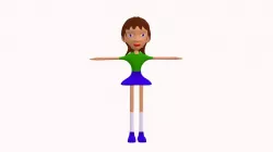 Cartoon girl meshsmooth