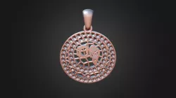 Cg Rings 3D CAD Virgo Zodiac Children Pendant