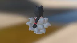 Chibi Ahri the 9 tails fox with fireball
