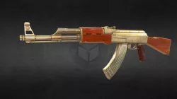 Low Poly AK-47 (Gold)