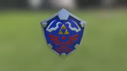 Low-poly Hyrulean shield