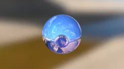 Poke ball textured with an image view