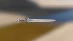 Textured steel sword