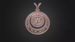 3D CAD Women's Libra Zodiac Pendant