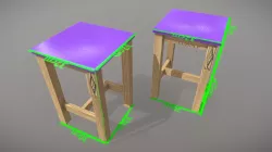 Banquetas de madera/Wooden stools