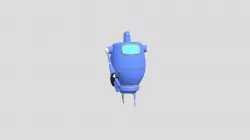 Blue Robot Character Walk
