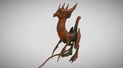 Bronze bird | Low poly