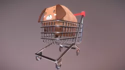 Dog in a caddy - Tiny Creature Challenge