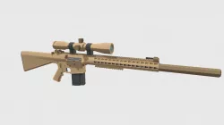 Low Poly M110 SASS Rifle