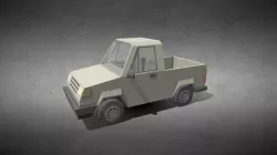 Low-Poly Pick-up car