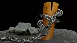 Stylized Chain with padlock