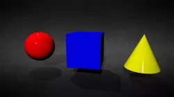 Three shapes three colors