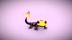 Tiny fire Salamander