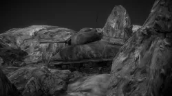 WW2 SHERMAN TANK IN DESERT