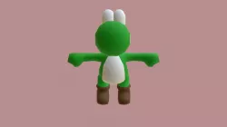 Yoshi Low Poly 3D Model