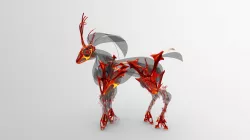 A Deer Robotishh - Red/Grey Version