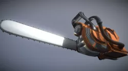 Animated Chainsaw Low-Poly (Free-Download)