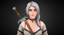 ELF WITCHER Non Rigged - Valenrhien HANDPAINTED
