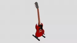 Gibson SG (Red, Black) 3D print