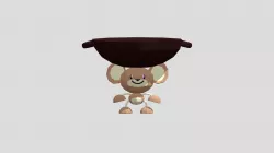 Low-Poly Monkey Balancing Basket