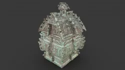 Square lidded ritual wine container (fangyi)