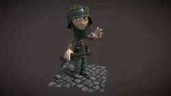 toon-style Panzergrenadier character "Thomas"