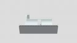 Untextured Half Pipe Model