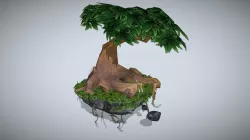 Floating Fantasy Tree Scene
