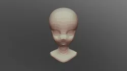 Low-poly anime head