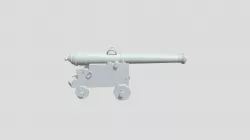 Low Poly Cannon UVs
