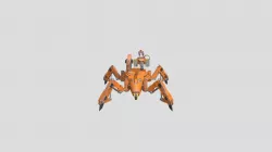 Orange Spider Robot