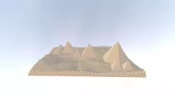 pyramids of giza and sphinx model