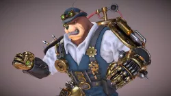 [RPG Animset] Steampunk Bear - Fight & Movement