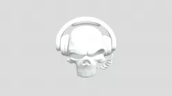 Skull with Headphones