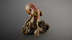 Steampunk Octopus Figurine