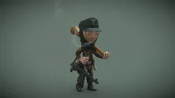 toon-style Panzergrenadier character "Karl"