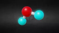 Water Molecule ball-and-stick model