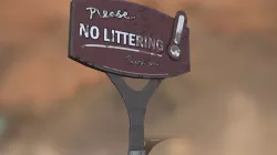 Worn city billboard