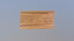 10. Engraved big oak sushi board