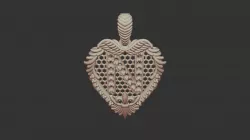 3D CAD Pendant With Letter N