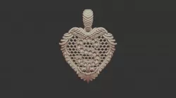 3D CAD Pendant With Letter S