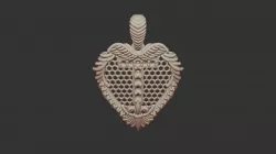 3D CAD Pendant With Letter T