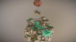 Airship in a fantasy land