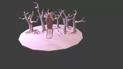 Diorama Scary Forest Stylized