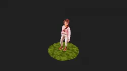 Female Idle Pose Mesh 01